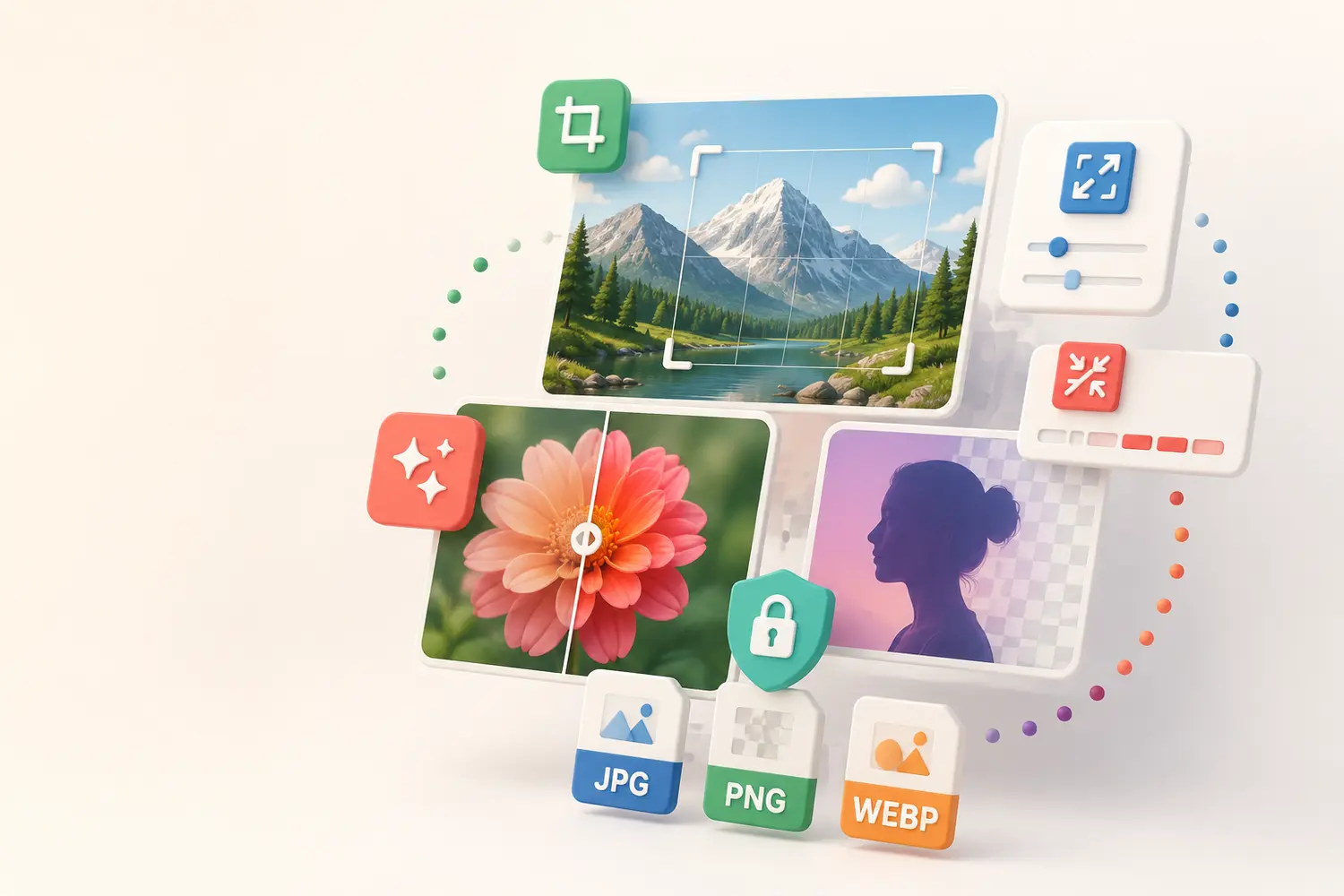 Colorful image editing, format conversion and privacy tools