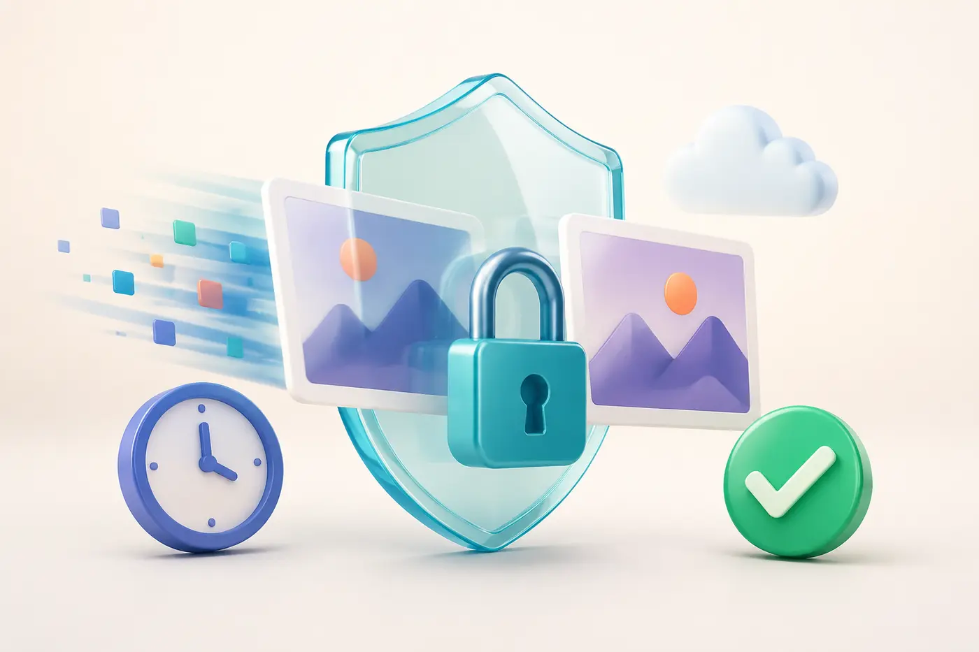 Illustration of secure temporary image processing